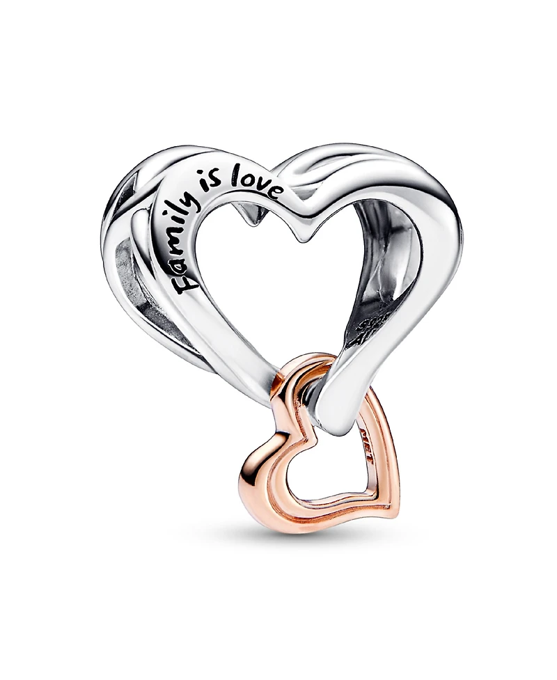 Pandora Sterling Silver Two-Tone Openwork Infinity Heart Charm