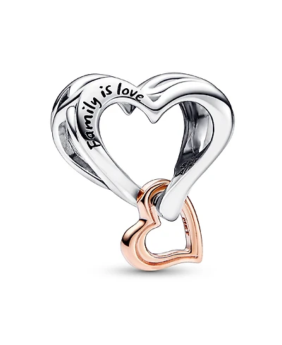 Pandora Sterling Silver Two-Tone Openwork Infinity Heart Charm