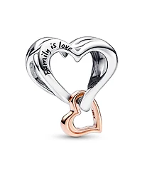 Pandora Sterling Silver Two-Tone Openwork Infinity Heart Charm