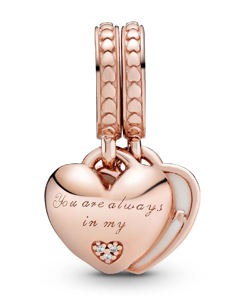 Pandora Cubic Zirconia You're Always in My Heart Split Dangle Charm