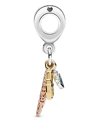 Pandora Cubic Zirconia Hamsa, All-seeing Eye Feather Spirituality Dangle Charm