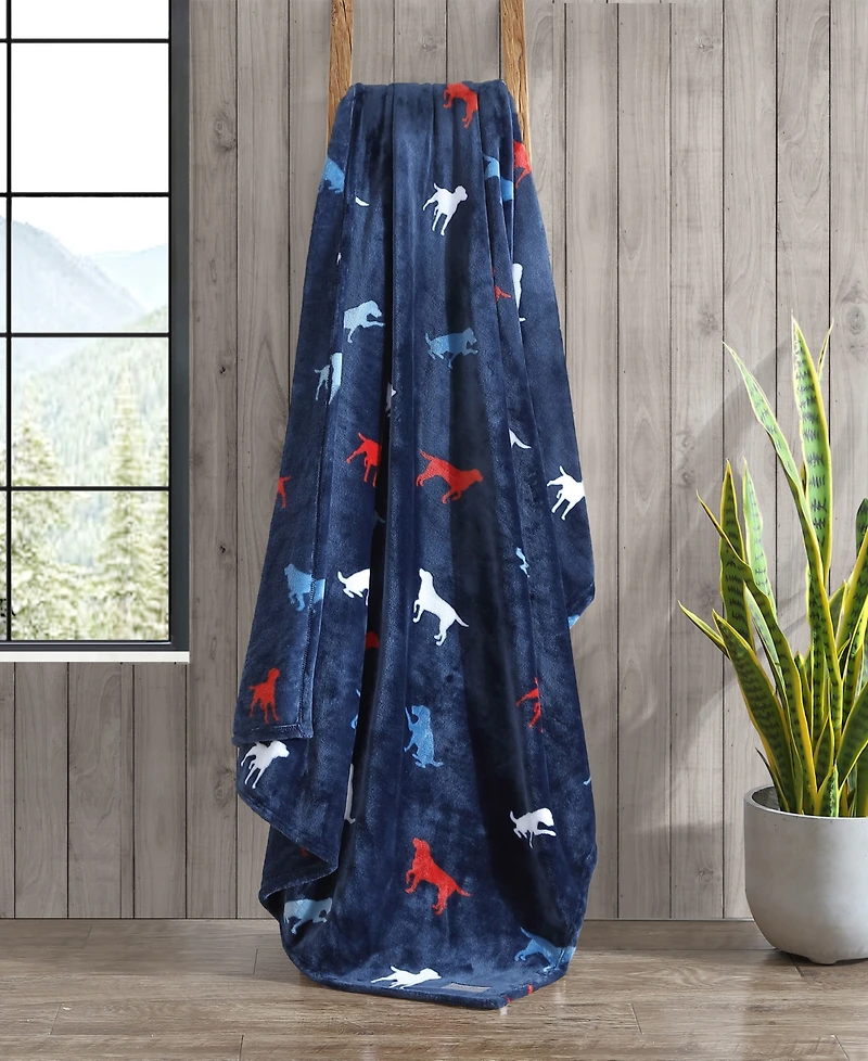 Eddie Bauer Buddy The Dog Ultra Soft Plush Fleece Throw, 70 x 50