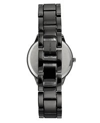 Nine West Women's Quartz Dark Gray Alloy Link Bracelet Watch, 36mm