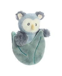 ebba Small Ollie Owl Pocket Peekers Playful Baby Plush Toy Blue 5.5"
