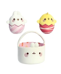 Aurora Small Easter Basket Molang Playful Plush Toy White 6"