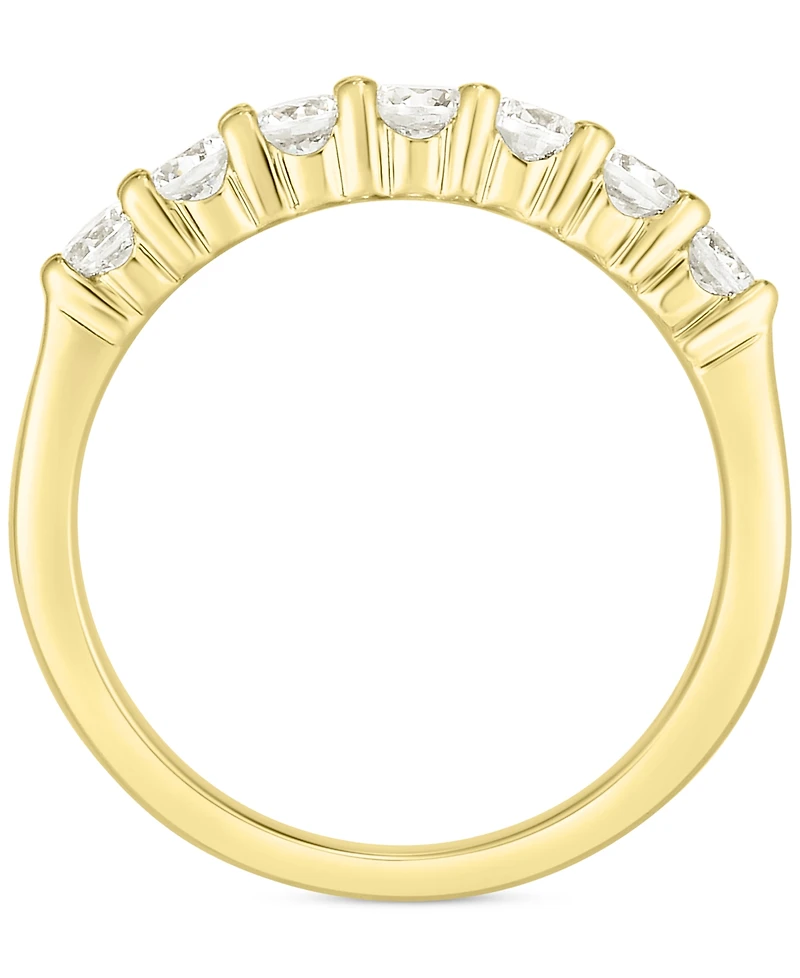 Diamond Seven Stone Polished Band (1/2 ct. t.w.) in 14k Gold