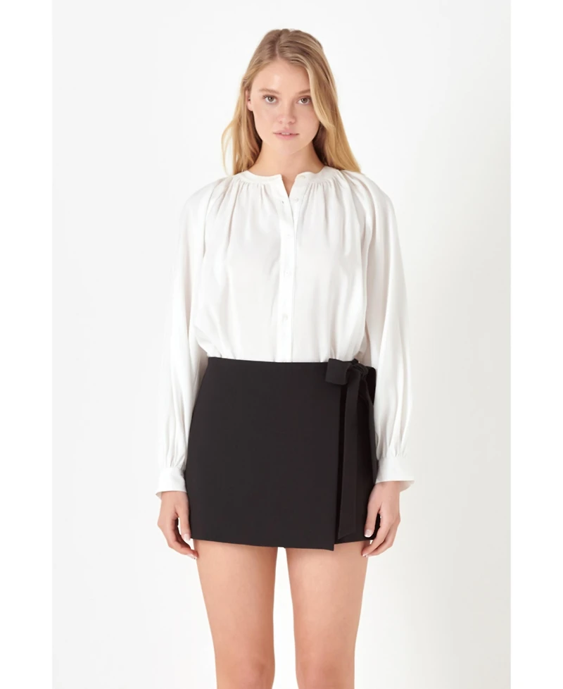 Women's Shirring Detail Top