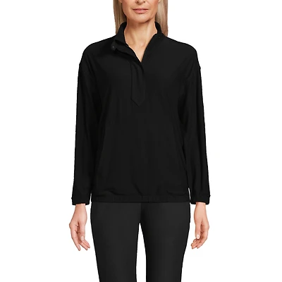 Lands' End Women's Long Sleeve Performance Zip Front Popover Shirt