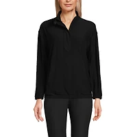Lands' End Women's Long Sleeve Performance Zip Front Popover Shirt
