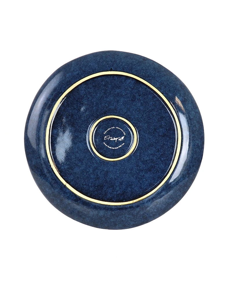 Elama Samara Blue 12 Pc. Dinnerware Set, Service for 4