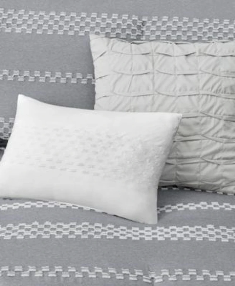 Madison Park Drew 5 Pc. Clipped Jacquard Comforter Set