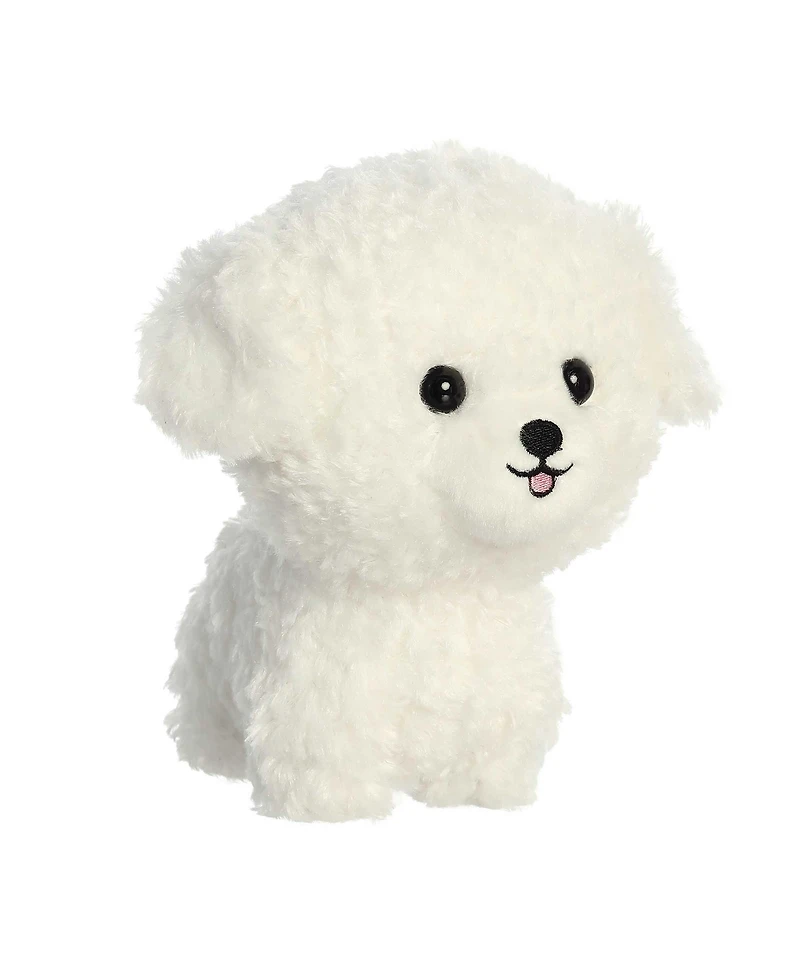 Aurora Small Bichon Frise Teddy Pets Playful Plush Toy White 7"