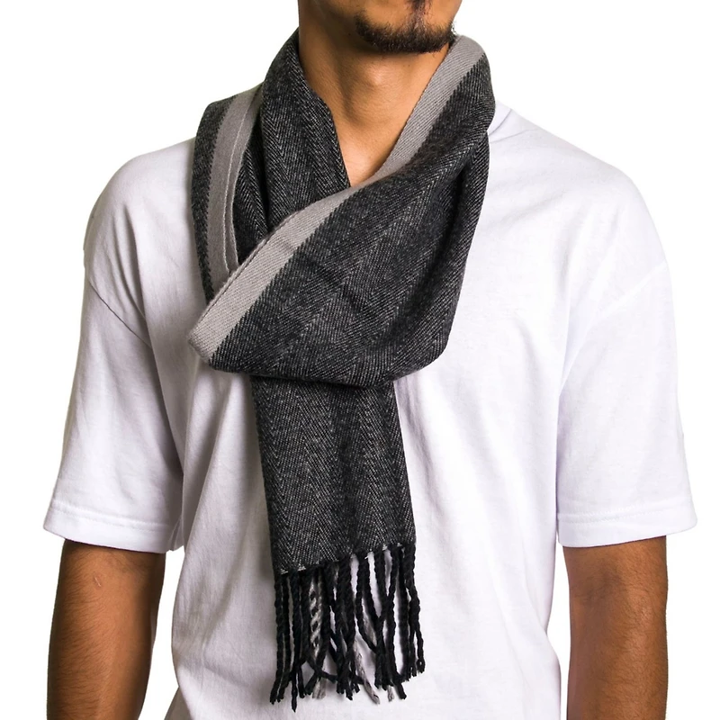 Alpine Swiss Men's Scarf Soft 80 Inch Long Warm Scarves Plaids Winter Shawl