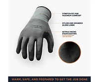 RefrigiWear Men's Nitrile Micro Foam Coated Thin Value Grip Dexterity Glove (Pack of 12 Pairs)
