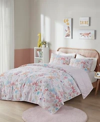 Intelligent Design Iris Woodland Animals Reversible Cotton Quilt Set
