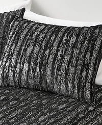 Intelligent Design Naomi Metallic Print Faux Fur 2 Piece Duvet Cover Set, Twin/Twin Xl