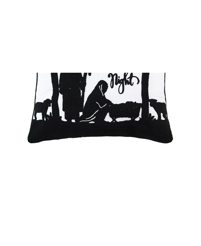 Holy Night 18" x 18" Tufted Throw Pillow