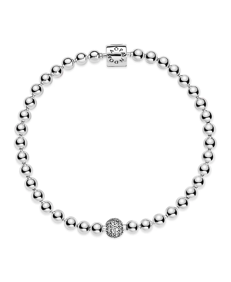 Pandora Sterling Silver Beads Pave Bracelet