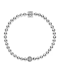 Pandora Sterling Silver Beads Pave Bracelet