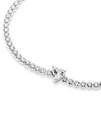 Pandora Cubic Zirconia Sparkling Heart Tennis Bracelet