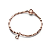 Pandora 14k Rose Gold-Plated Script Alphabet Dangle Charm - Gold