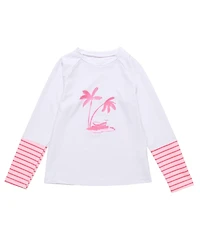 Toddler, Child Girls Palm Island Sustainable Ls Rash Top