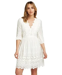 Belle & Bloom Women's Sweet Talk Eyelet Mini Dress