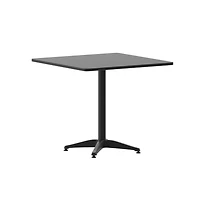 Emma+Oliver 31.5'' Square Aluminum Indoor-Outdoor Table With Base