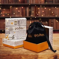 Harry Potter Wizarding World Golden Snitch Initial Gold Plated Pendant Necklace, 18"