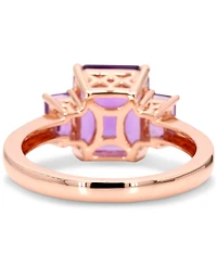 Amethyst (2-1/2 ct. t.w.) & Pink Amethyst (1/2 ct. t.w.) Ring in Rose Gold-Plated Sterling Silver (Also in Blue Topaz/Sapphire)