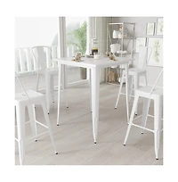 Rothko Patio Dining Table With Metal Frame And Square Top