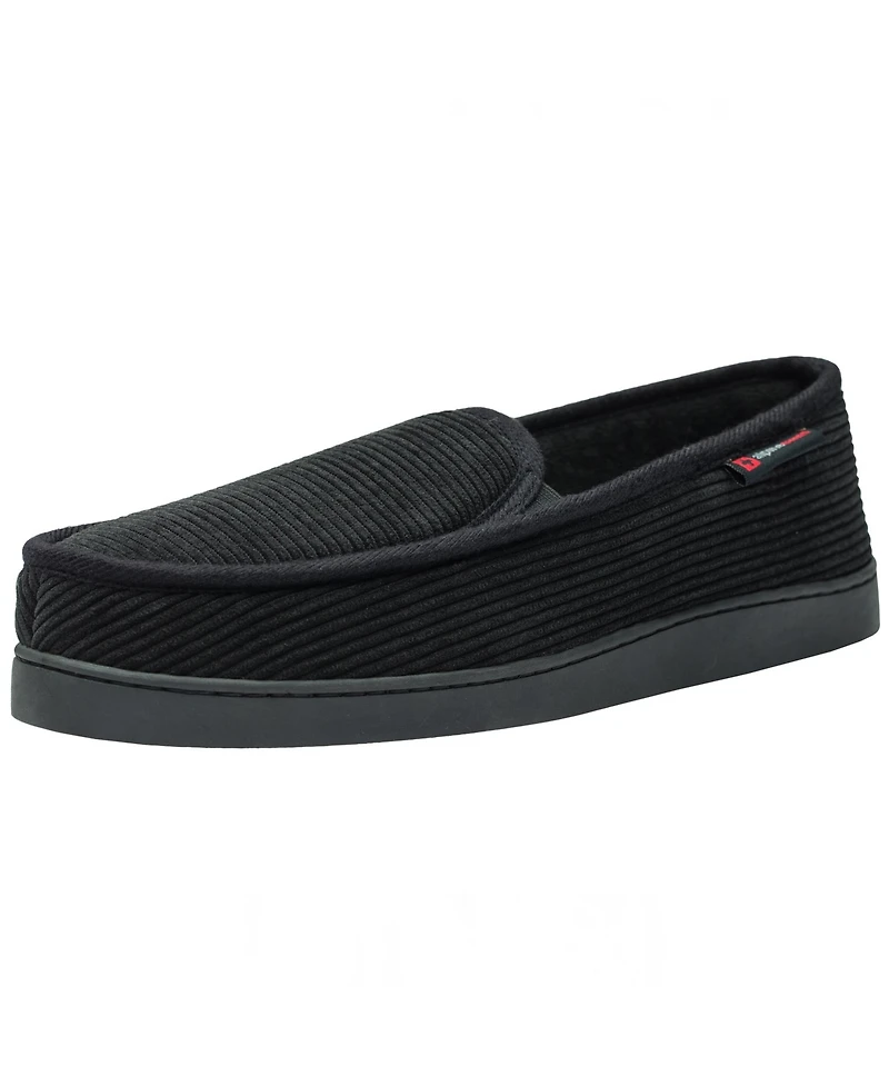 Alpine Swiss Men's Wide Men s Moccasin Slippers Steve | Memory Foam Slip-On House Shoes Cozy Indoor Slipper with Durable Sole