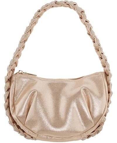 Nina Braided Crystal Hobo Bag