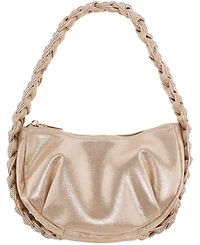 Nina Braided Crystal Hobo Bag
