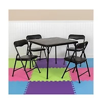 Emma+Oliver Kids 5 Piece Folding Table And Chair Set - Activity