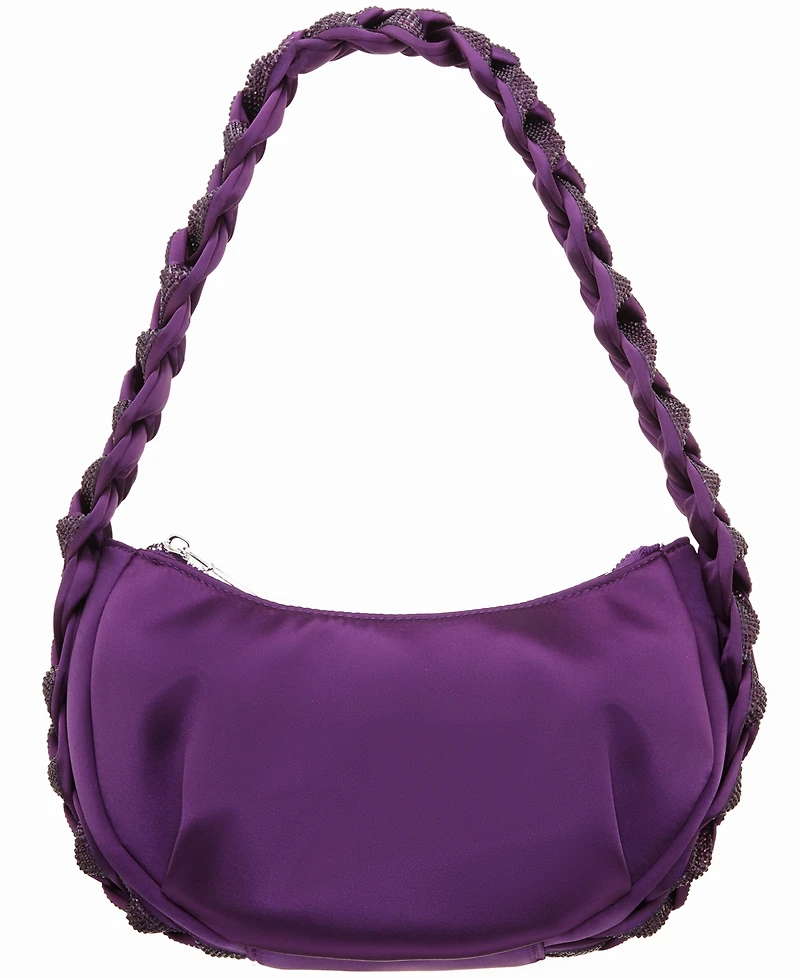 Nina Braided Crystal Hobo Bag