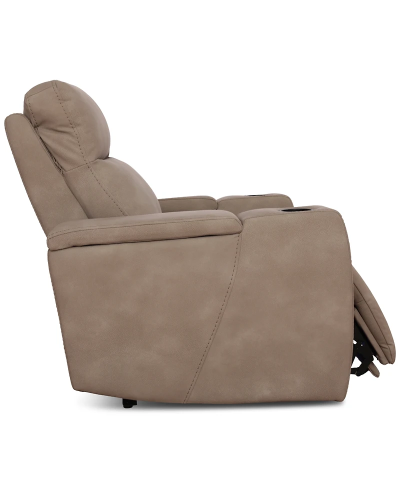 Greymel 37" Zero Gravity Fabric Chair with Power Headrest, Created for Macy's