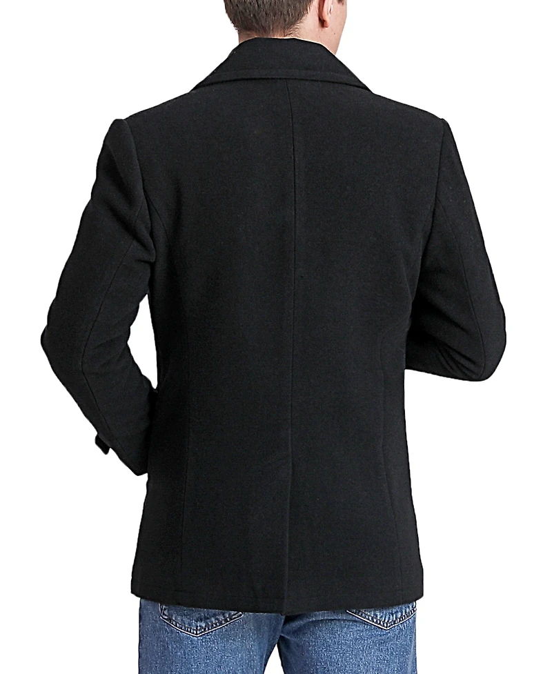 Landing Leathers Men Wool Blend Pea Coat