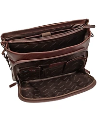 Mancini Men's Buffalo Double Compartment Briefcase for 15.6" Laptop , Tablet