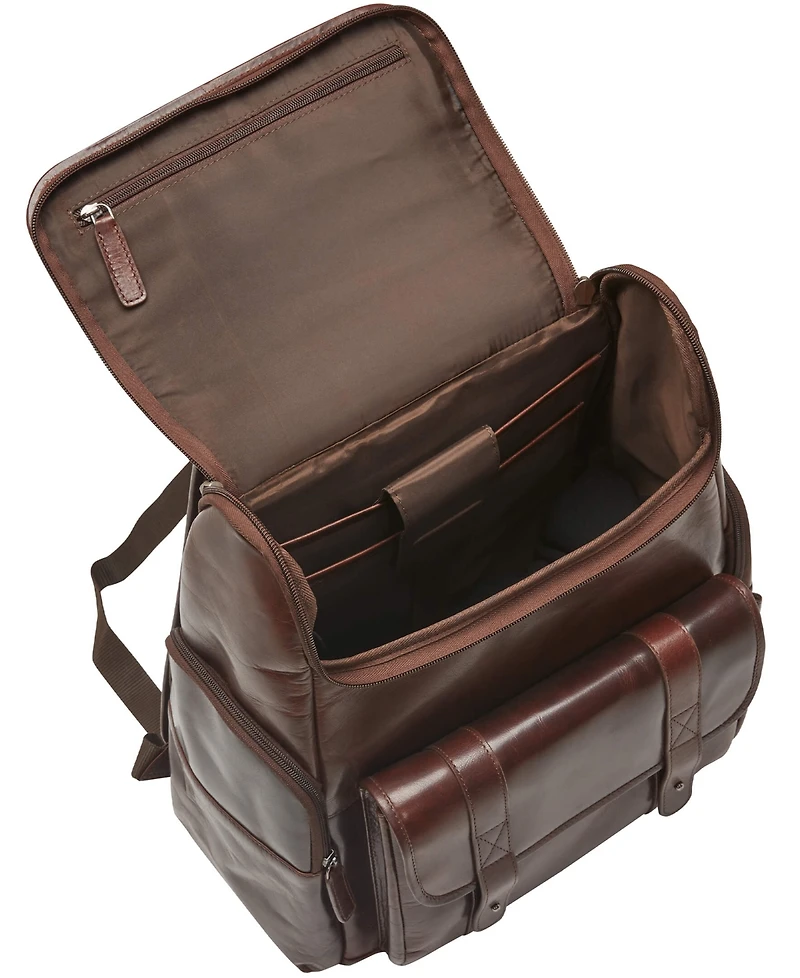 Mancini Men's Buffalo Backpack with Zippered Laptop, Tablet Compartment