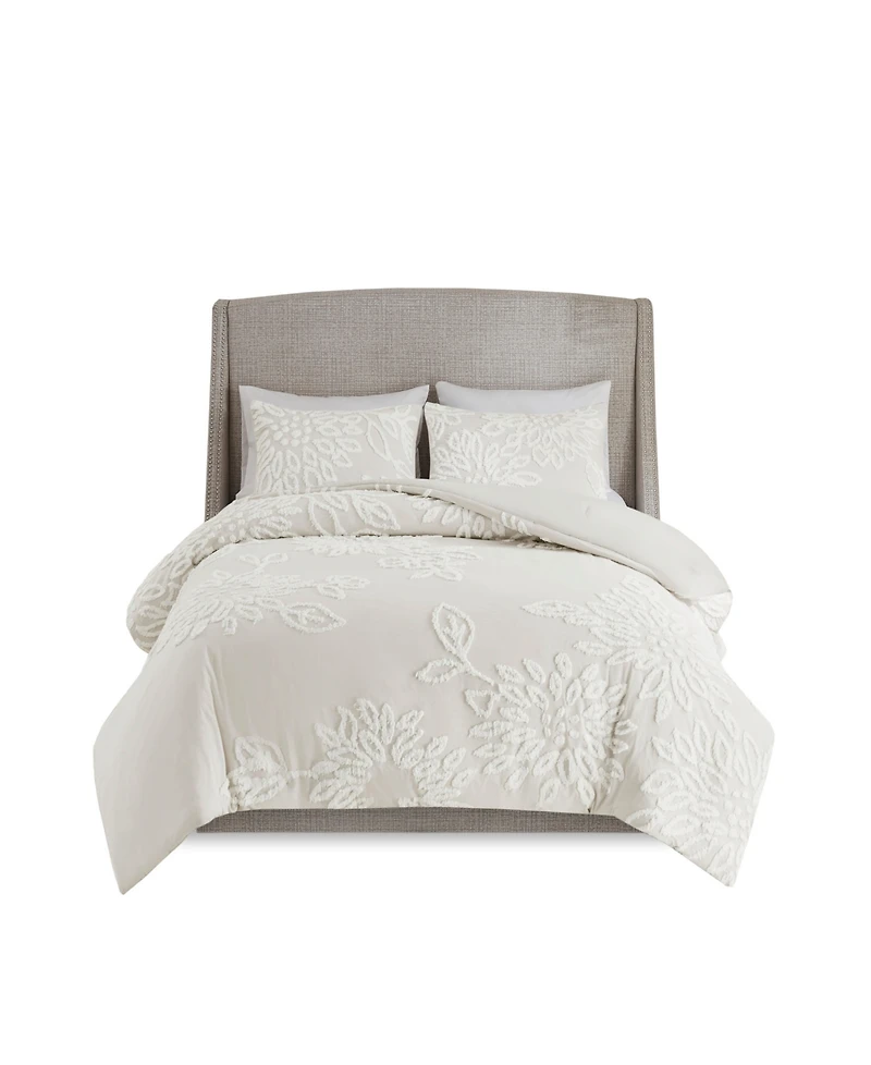 Madison Park Veronica Floral Tufted 3-Pc. Comforter Set, Full/Queen