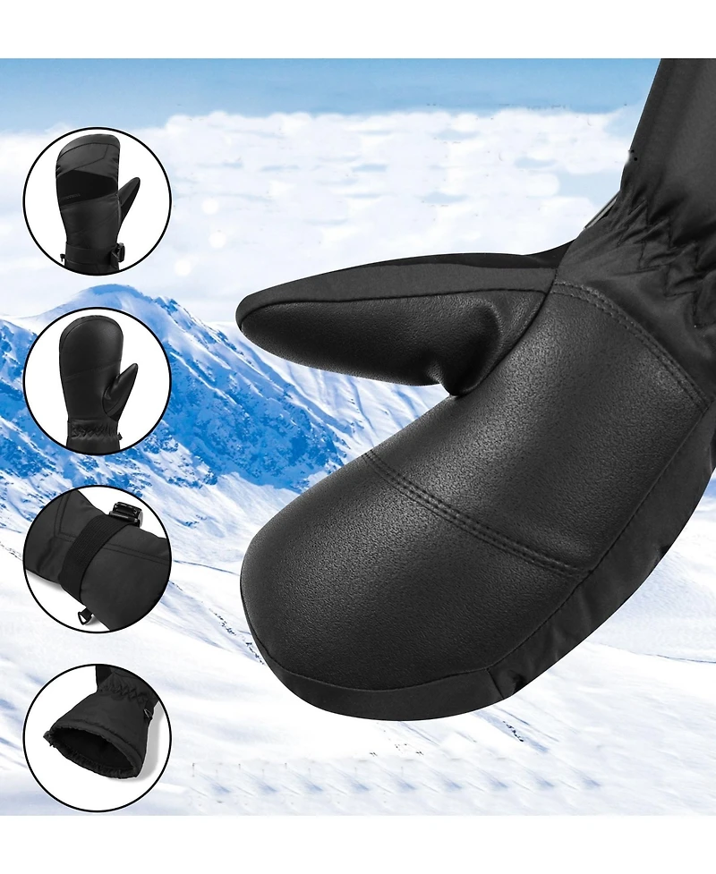Alpine Swiss Men's Waterproof Ski Mittens 3M Thinsulate Winter Snow Sport Gloves