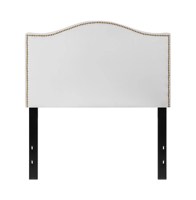 Arched Twin Headboard With Accent Nail Trim