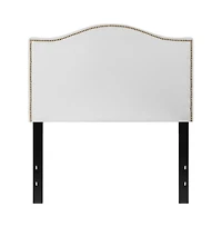 Arched Twin Headboard With Accent Nail Trim