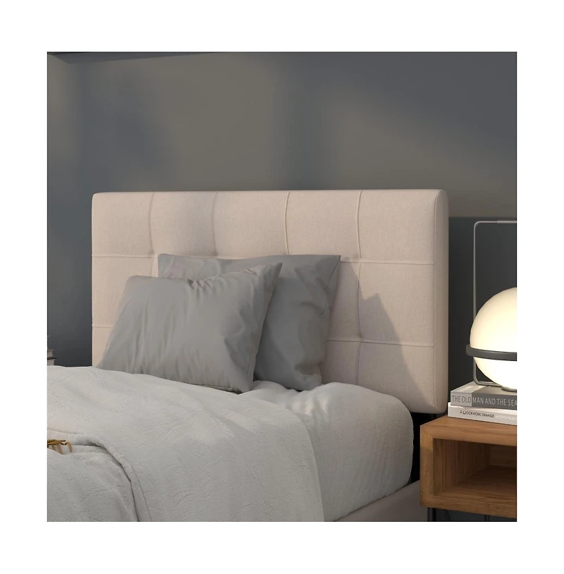 Quilted Tufted Twin Upholstered Headboard