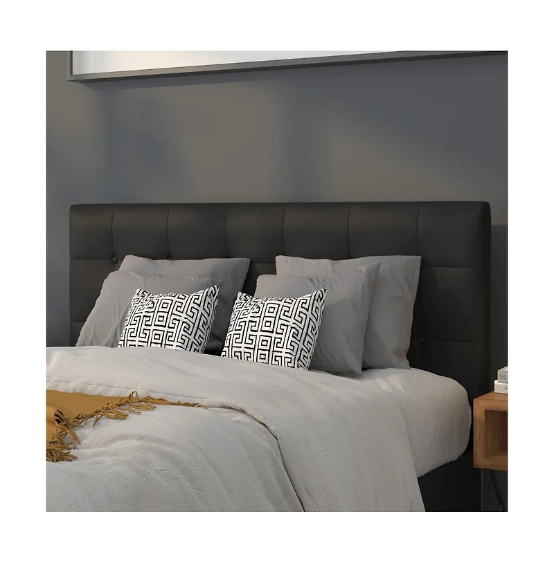 Button Tufted Full Upholstered Headboard