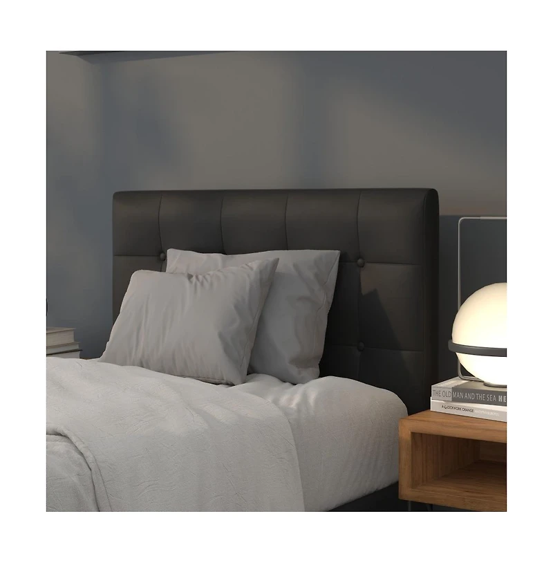 Button Tufted Twin Upholstered Headboard