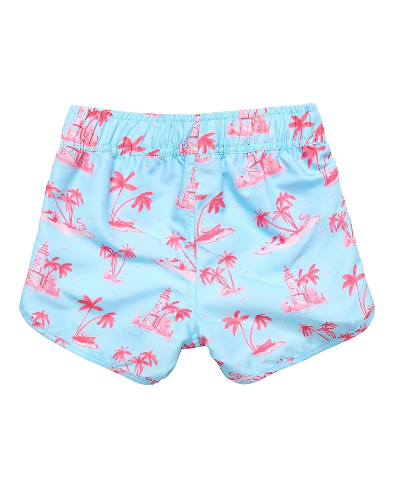 Toddler, Child Girls Lighthouse Island Sustainable Board Shorts