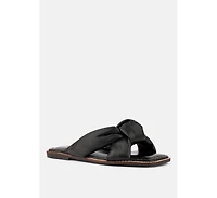 Chubs Womens Puffy Strap Sliders Flat