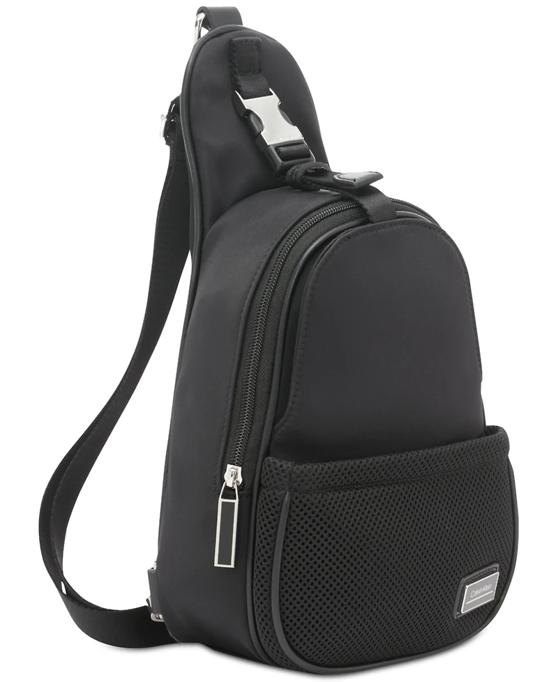 Calvin Klein Jessie Nylon Front Buckle Sling with Mesh Pocket